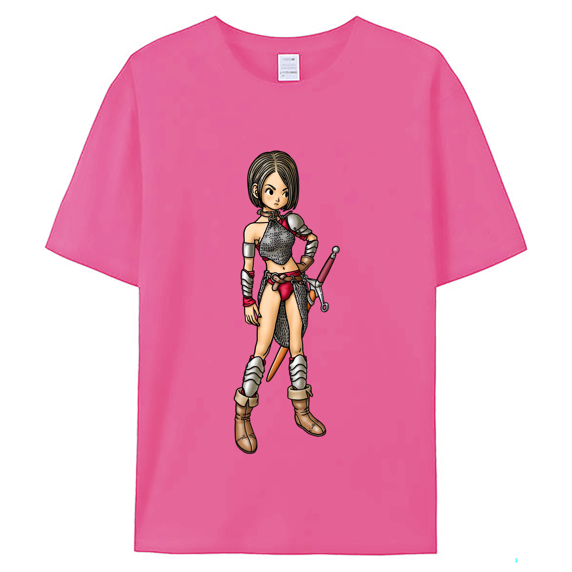 （画像用） ドラゴンクエスト Doragon Kuesuto Dragon Quest レディースカジュアルプリントTシャツ（綿100％）